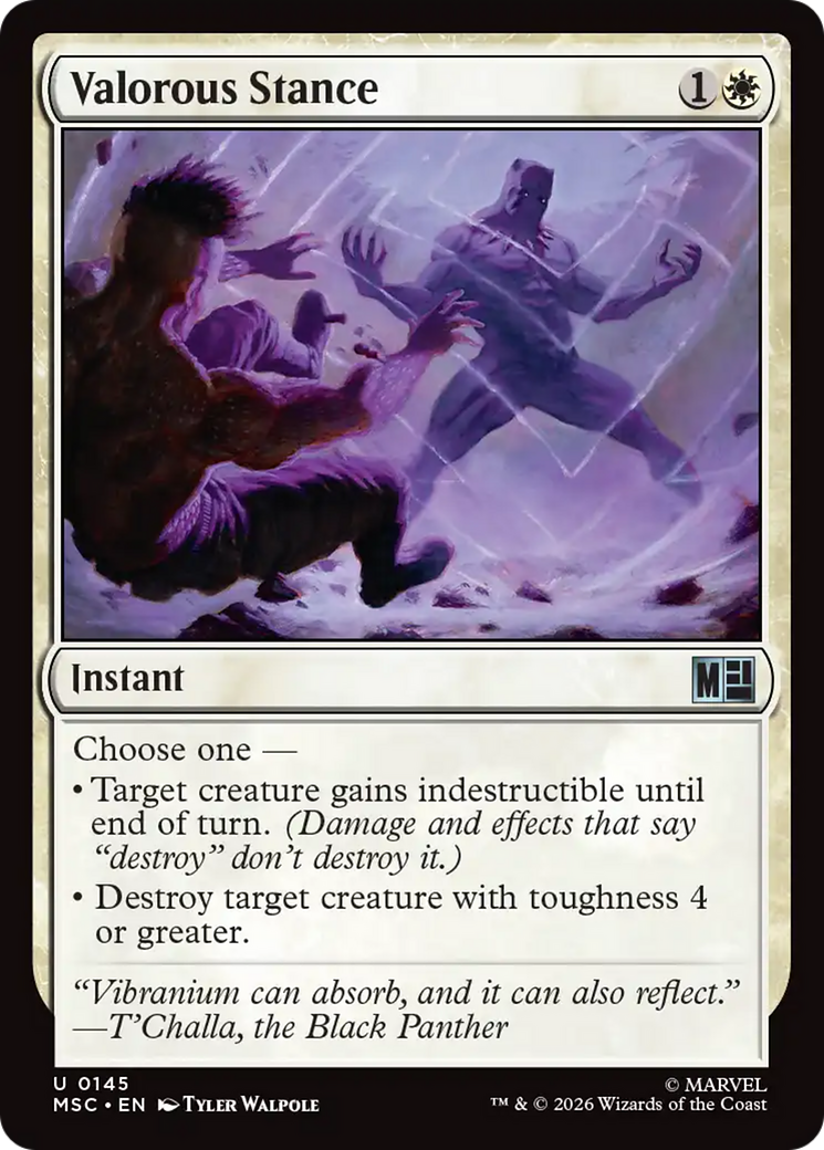 Valorous Stance (Surge Foil) [Marvel Super Heroes Commander] | Gamers Paradise