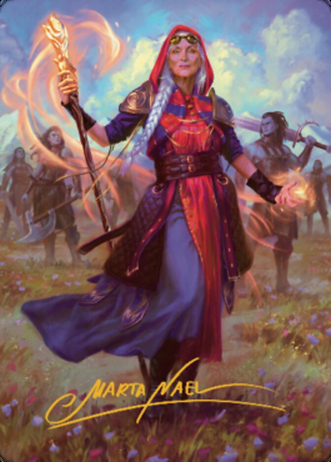 Jaya, Fiery Negotiator Art Card 1 (Gold-Stamped Signature) [Dominaria United Art Series] | Gamers Paradise