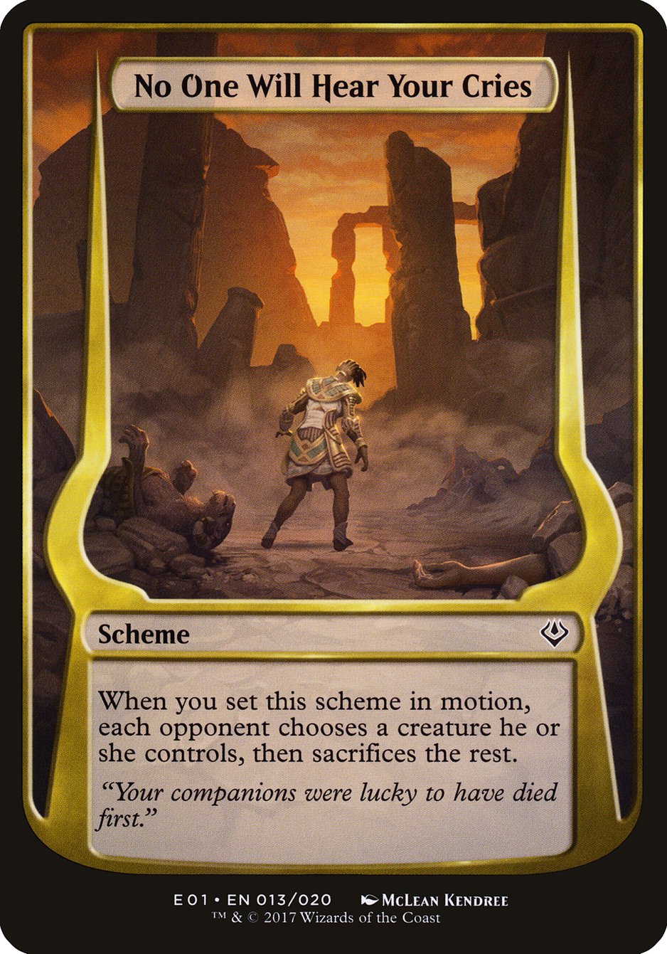 No One Will Hear Your Cries (Schemes) [Archenemy: Nicol Bolas Schemes] | Gamers Paradise