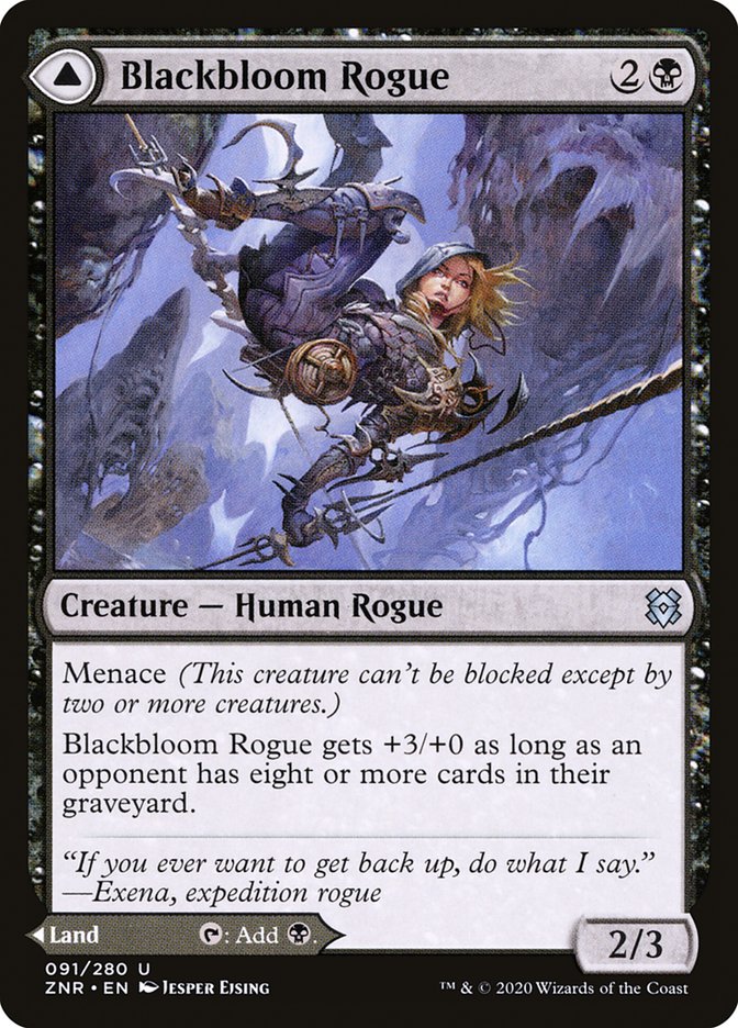Blackbloom Rogue // Blackbloom Bog [Zendikar Rising] | Gamers Paradise