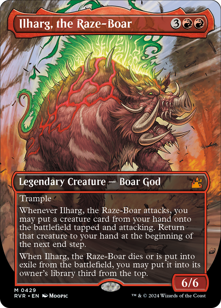 Ilharg, the Raze-Boar (Anime Borderless) [Ravnica Remastered] | Gamers Paradise