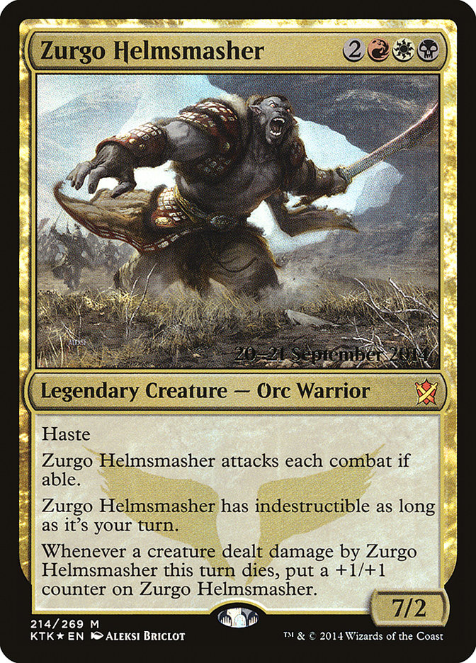 Zurgo Helmsmasher [Khans of Tarkir Prerelease Promos] | Gamers Paradise