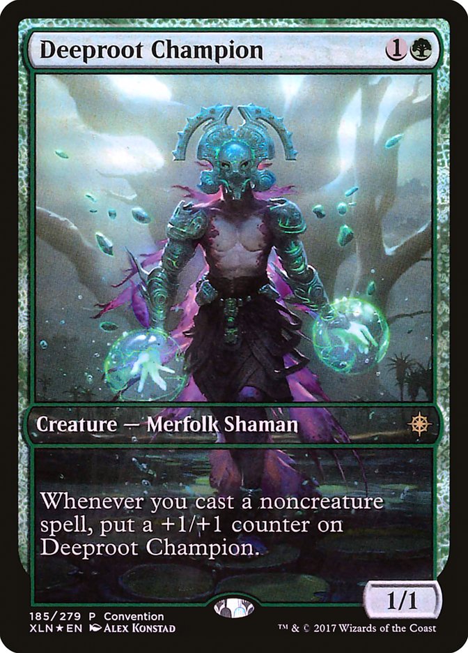 Deeproot Champion (Convention) (Full Art) [Ixalan Promos] | Gamers Paradise