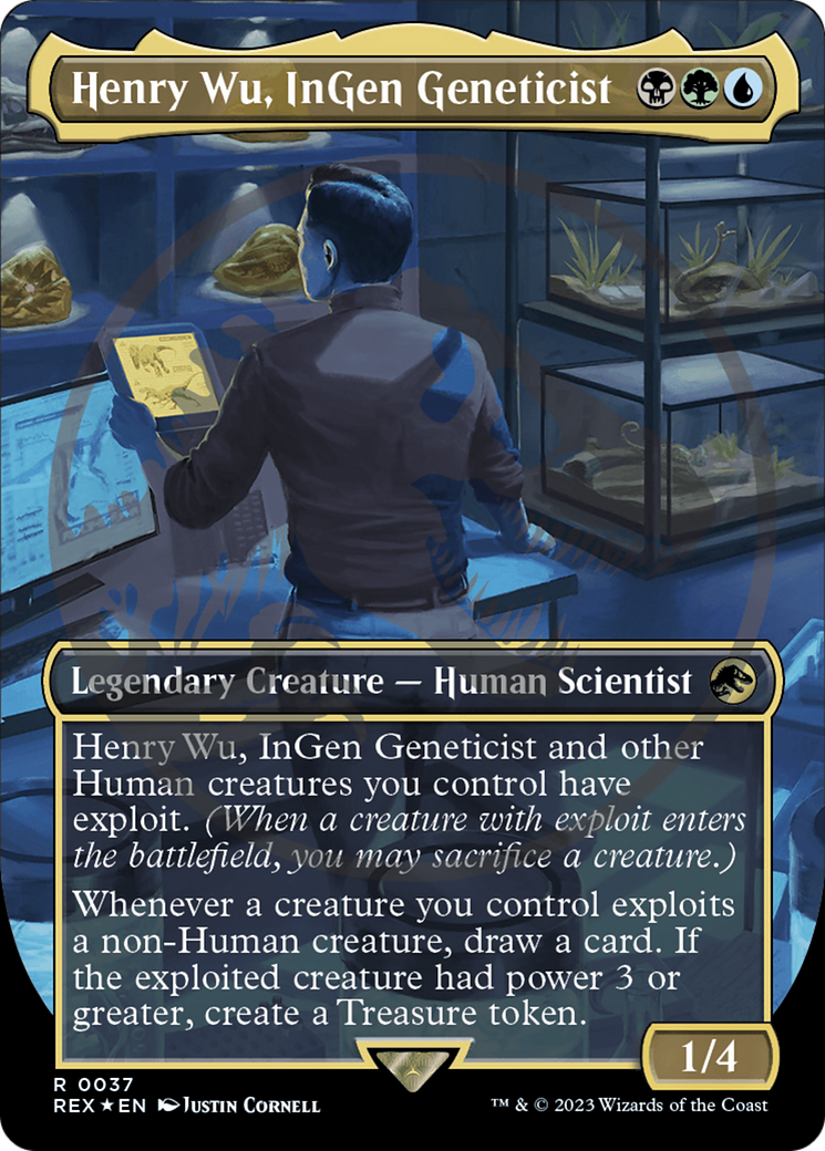 Henry Wu, InGen Geneticist (Emblem) (Borderless) [Jurassic World Collection Tokens] | Gamers Paradise