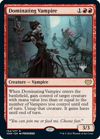 Dominating Vampire (Promo Pack) [Innistrad: Crimson Vow Promos] | Gamers Paradise