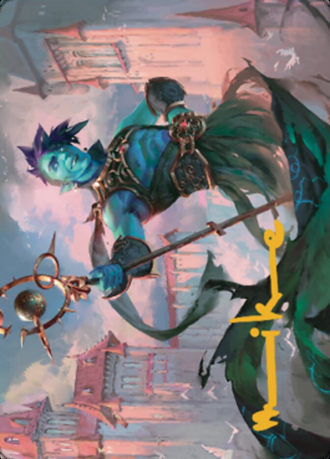 Haughty Djinn Art Card (Gold-Stamped Signature) [Dominaria United Art Series] | Gamers Paradise