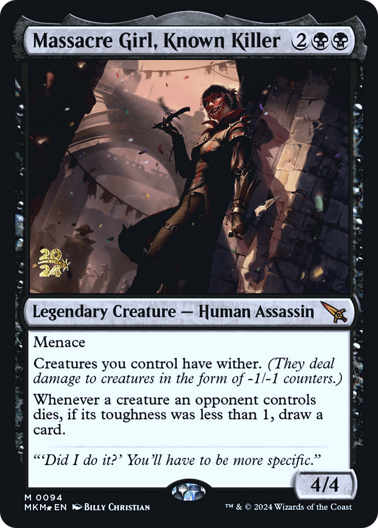 Massacre Girl, Known Killer [Murders at Karlov Manor Prerelease Promos] | Gamers Paradise