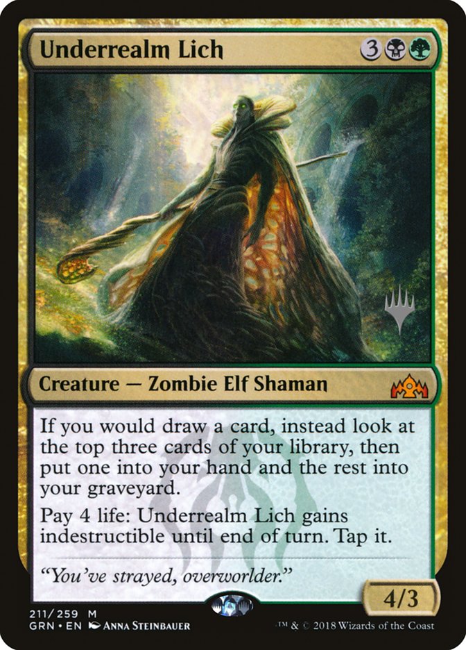 Underrealm Lich (Promo Pack) [Guilds of Ravnica Promos] | Gamers Paradise