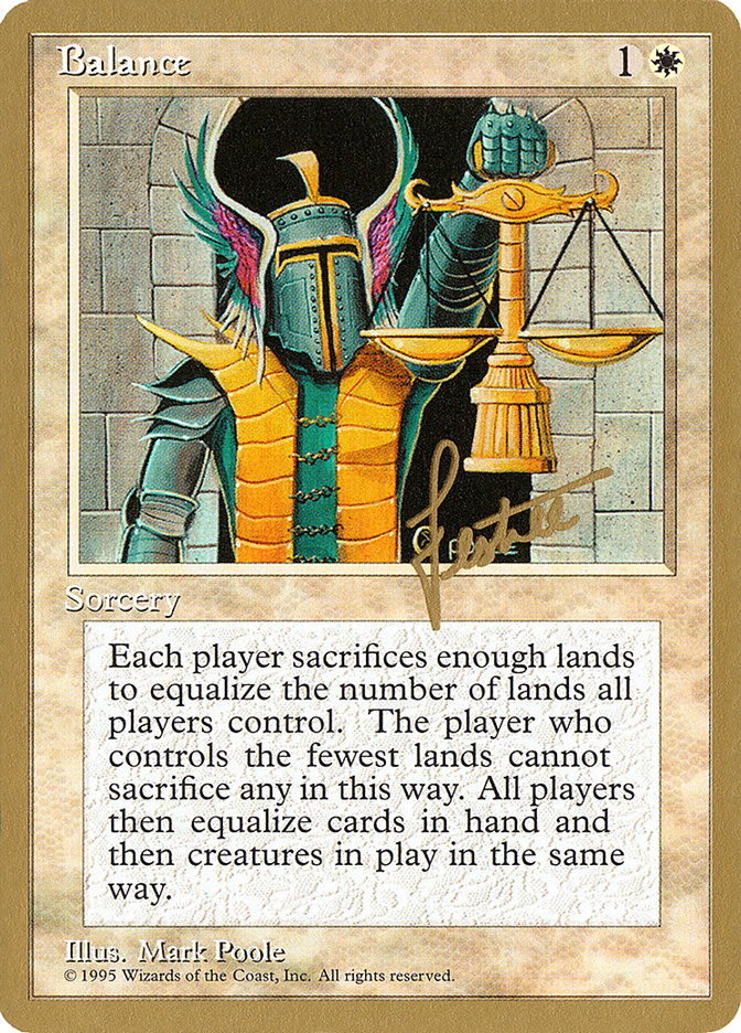 Balance (Bertrand Lestree) [Pro Tour Collector Set] | Gamers Paradise
