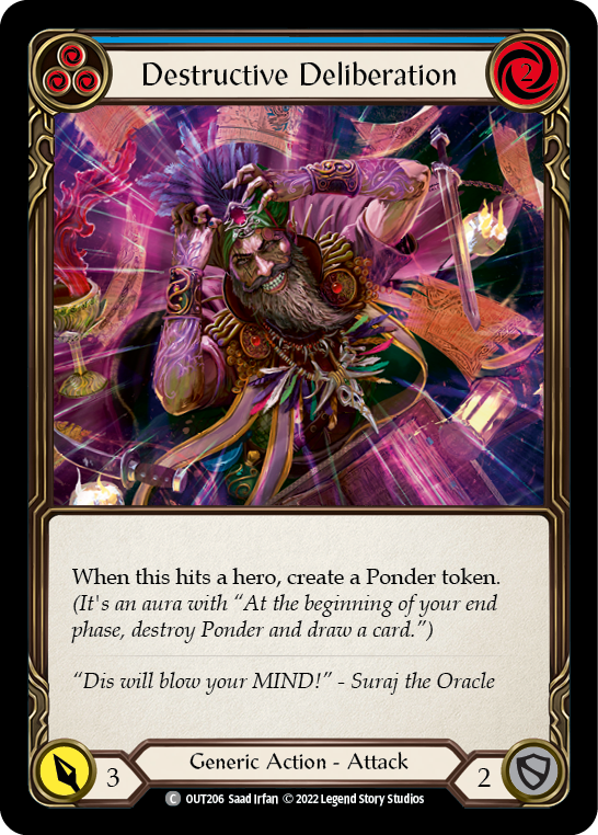 Destructive Deliberation (Blue) [OUT206] (Outsiders)  Rainbow Foil | Gamers Paradise
