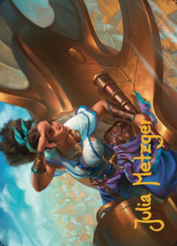 Talas Lookout Art Card (Gold-Stamped Signature) [Dominaria United Art Series] | Gamers Paradise