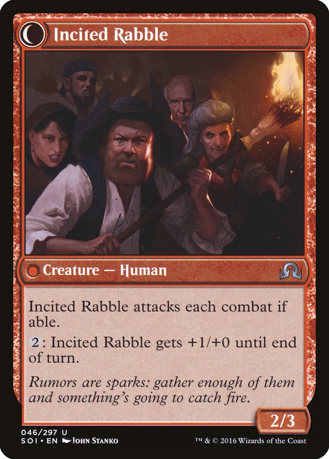 Town Gossipmonger // Incited Rabble [Shadows over Innistrad] | Gamers Paradise