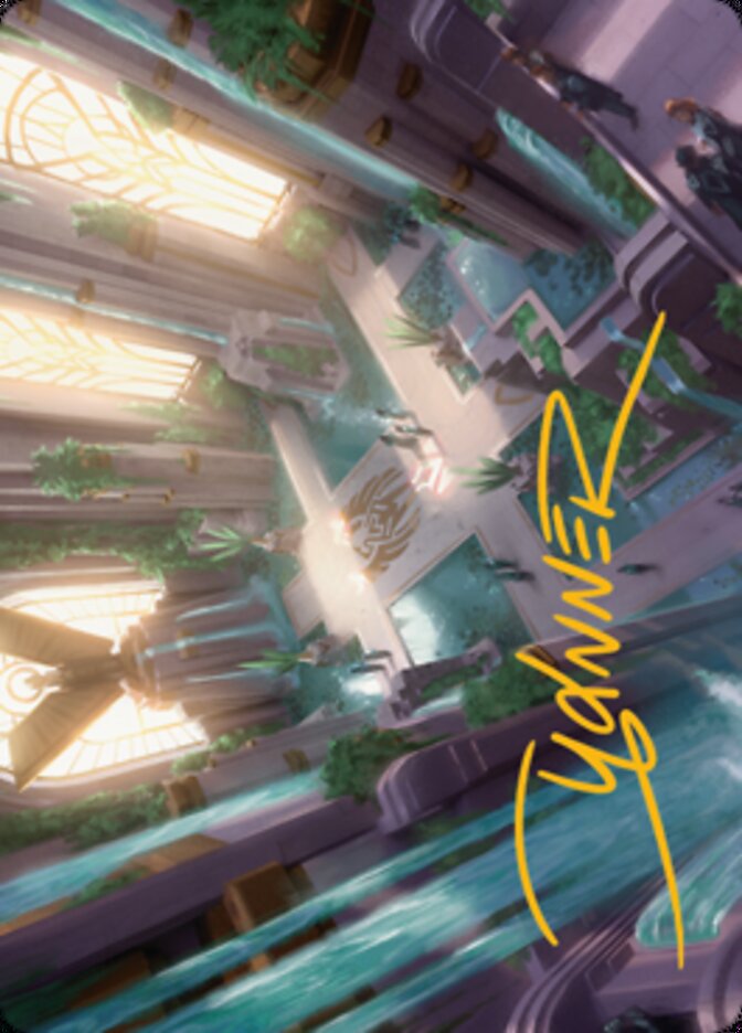 Spara's Headquarters Art Card (Gold-Stamped Signature) [Streets of New Capenna Art Series] | Gamers Paradise