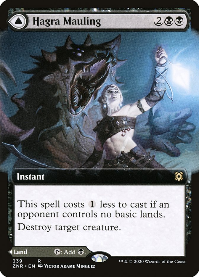 Hagra Mauling // Hagra Broodpit (Extended Art) [Zendikar Rising] | Gamers Paradise