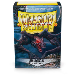 Dragon Shield: Standard 100ct Sleeves - Black (Matte) | Gamers Paradise