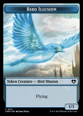 Treasure // Bird Illusion Double-Sided Token [Commander Masters Tokens] | Gamers Paradise