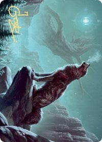 Sarulf's Packmate Art Card (Gold-Stamped Signature) [Kaldheim Art Series] | Gamers Paradise