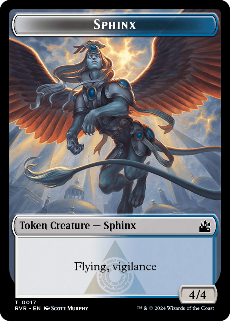 Spirit (0018) // Sphinx Double-Sided Token [Ravnica Remastered Tokens] | Gamers Paradise