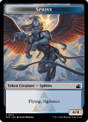 Spirit (0018) // Sphinx Double-Sided Token [Ravnica Remastered Tokens] | Gamers Paradise