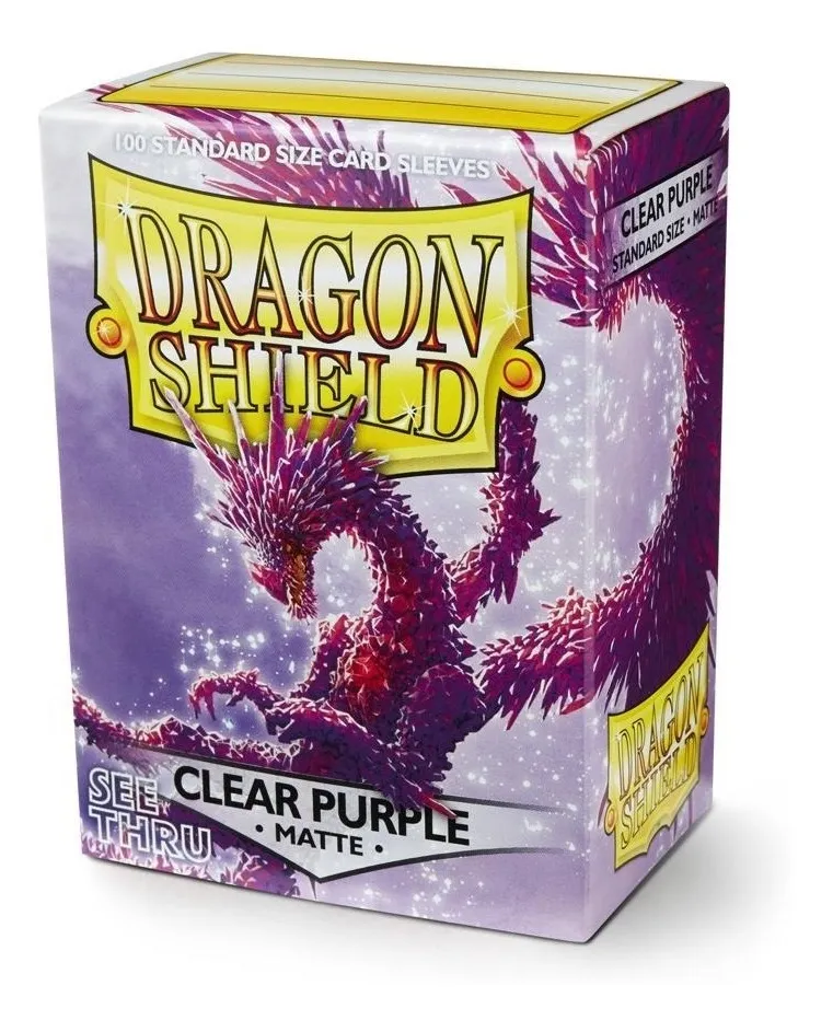 Dragon Shield: Standard 100ct Sleeves - Clear Purple (Matte) | Gamers Paradise