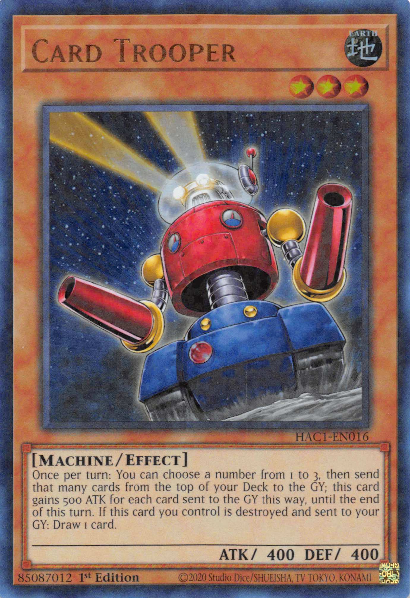 Card Trooper (Duel Terminal) [HAC1-EN016] Parallel Rare | Gamers Paradise