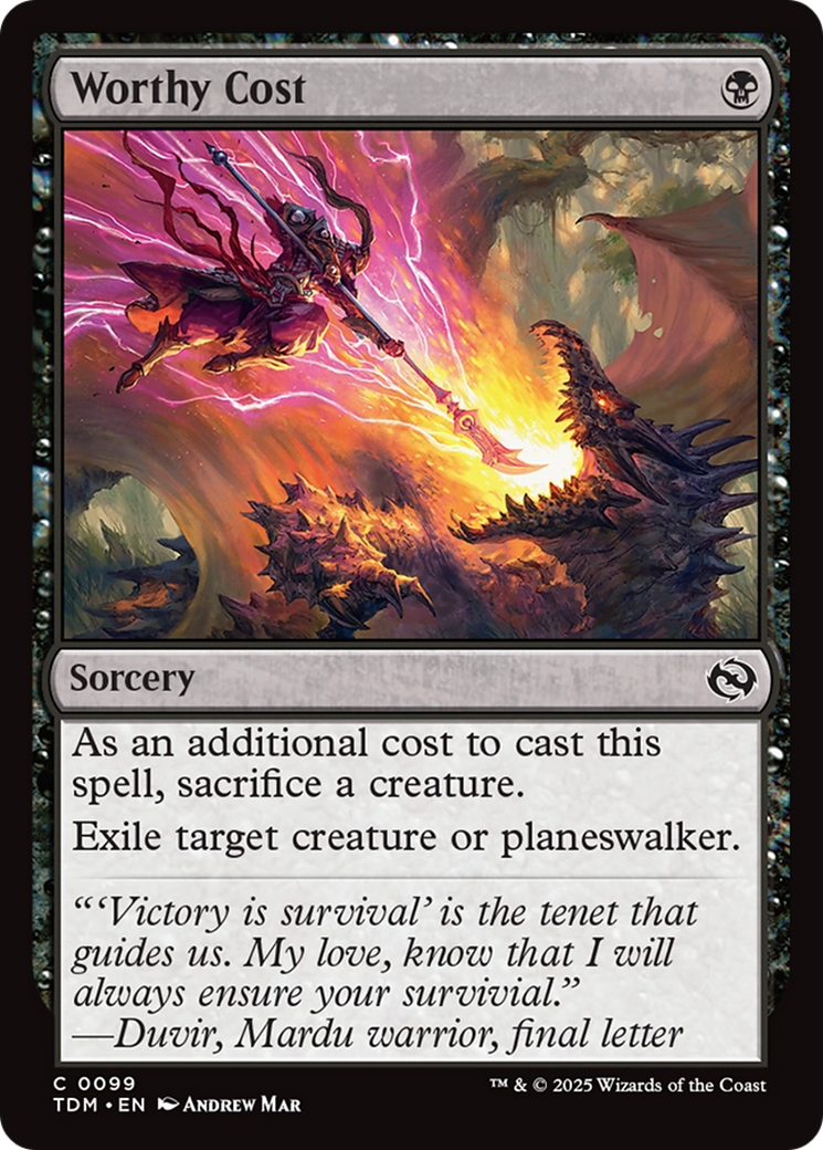 Worthy Cost [Tarkir: Dragonstorm] | Gamers Paradise