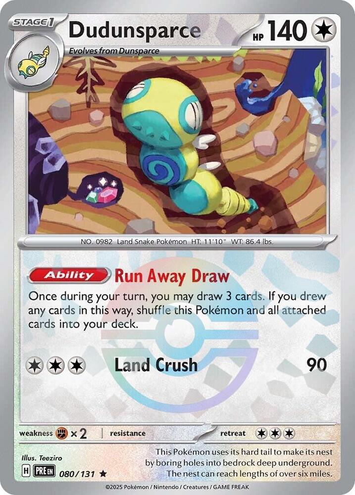 Dudunsparce (080/131) (Poke Ball Pattern) [Scarlet & Violet: Prismatic Evolutions] | Gamers Paradise