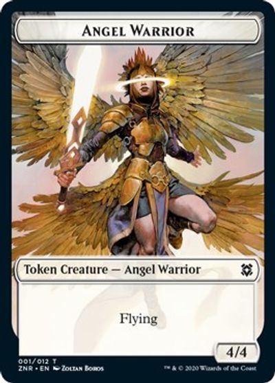 Angel Warrior // Shark Double-Sided Token [Challenger Decks 2021 Tokens] | Gamers Paradise