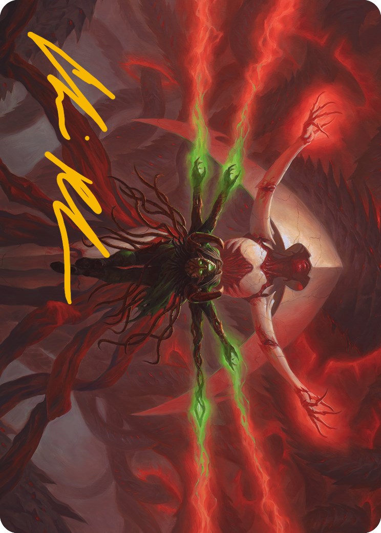 All Will Be One Art Card (Gold-Stamped Signature) [Phyrexia: All Will Be One Art Series] | Gamers Paradise