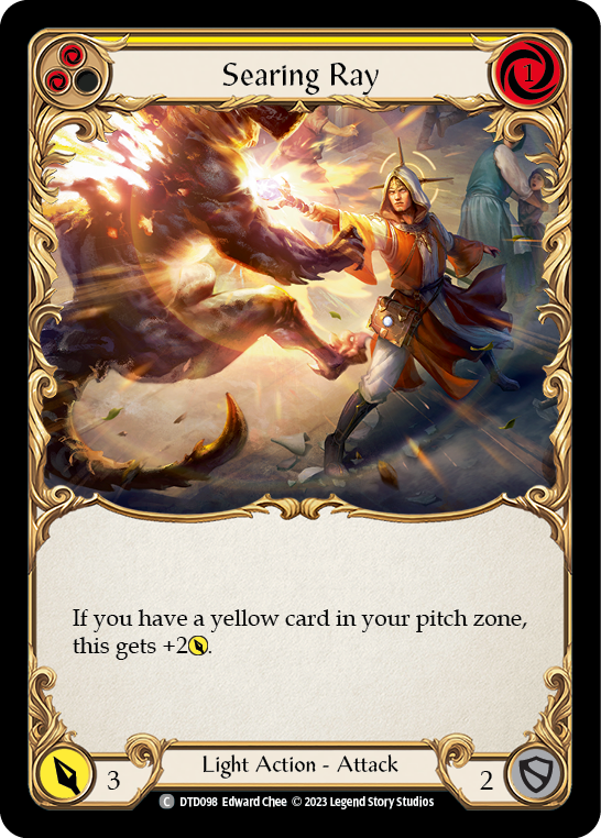 Searing Ray (Yellow) [DTD098] (Dusk Till Dawn)  Rainbow Foil | Gamers Paradise