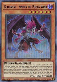 Blackwing - Simoon the Poison Wind (Blue) [LDS2-EN040] Ultra Rare | Gamers Paradise