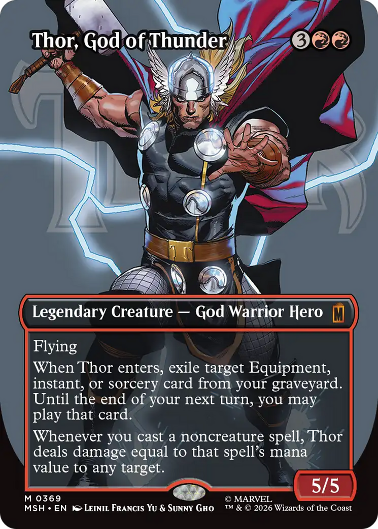 Thor, God of Thunder (Borderless) (0369) [Marvel Super Heroes] | Gamers Paradise