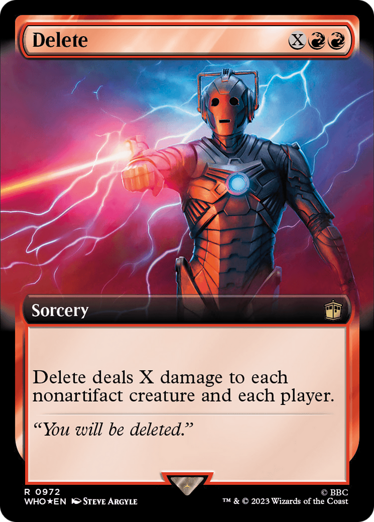 Delete (Extended Art) (Surge Foil) [Doctor Who] | Gamers Paradise