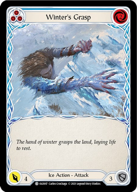 Winter's Grasp (Blue) [OLD017] (Tales of Aria Oldhim Blitz Deck)  1st Edition Normal | Gamers Paradise