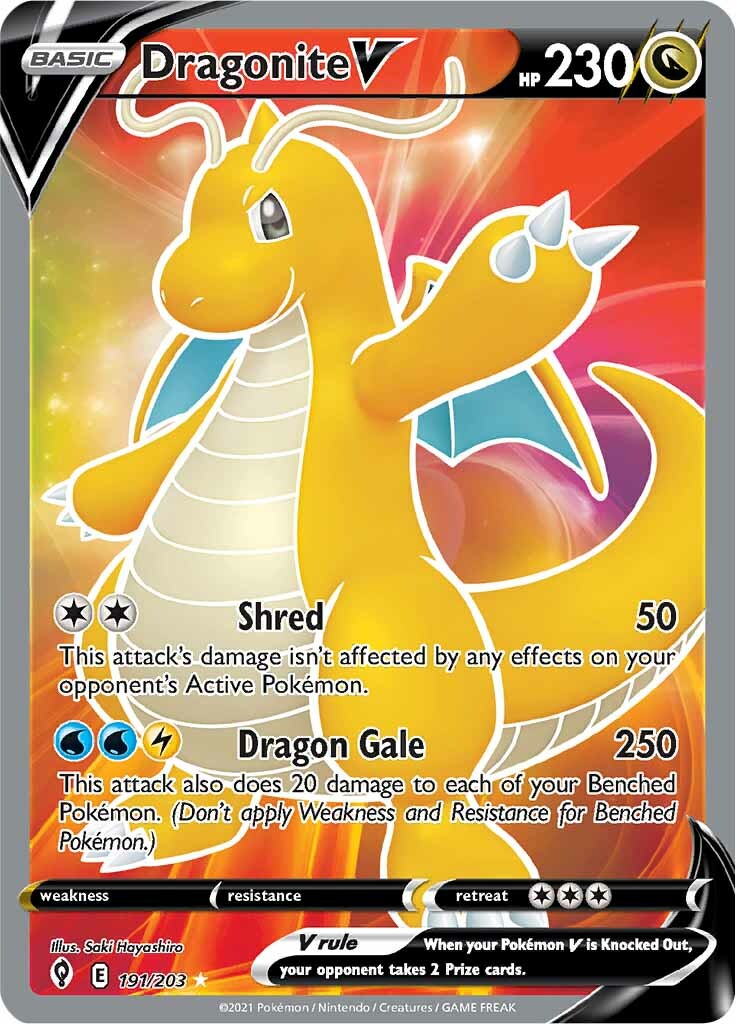 Dragonite V (191/203) [Sword & Shield: Evolving Skies] | Gamers Paradise