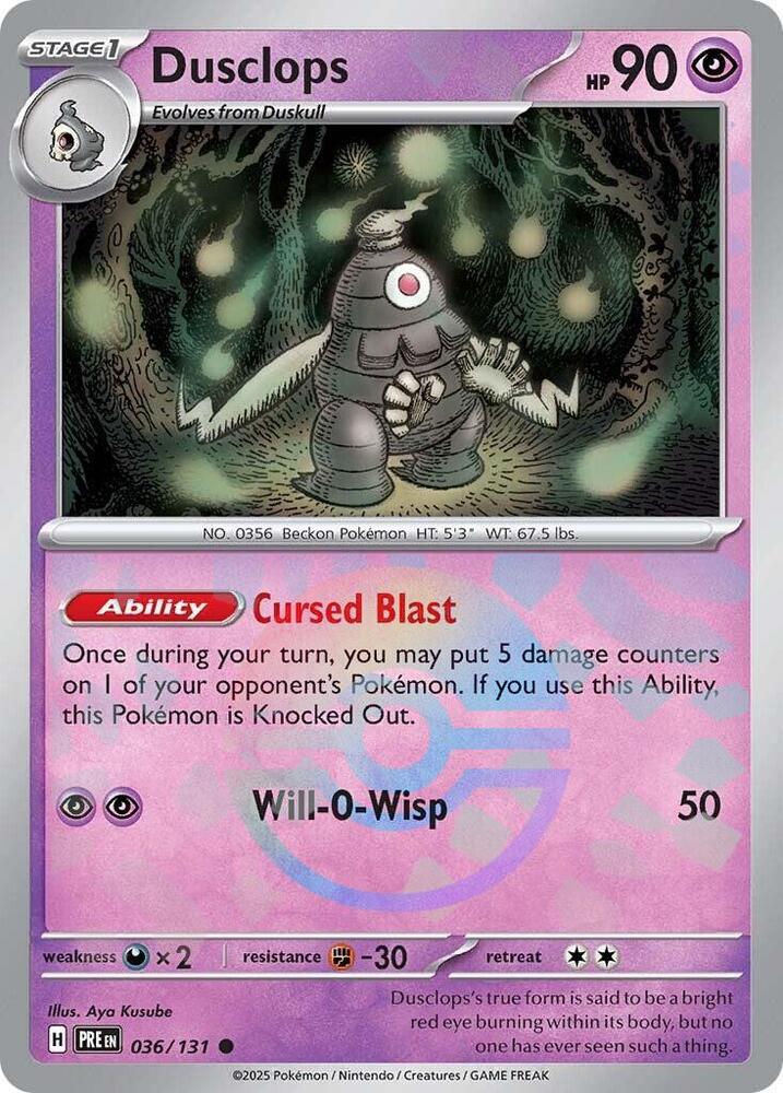 Dusclops (036/131) (Poke Ball Pattern) [Scarlet & Violet: Prismatic Evolutions] | Gamers Paradise