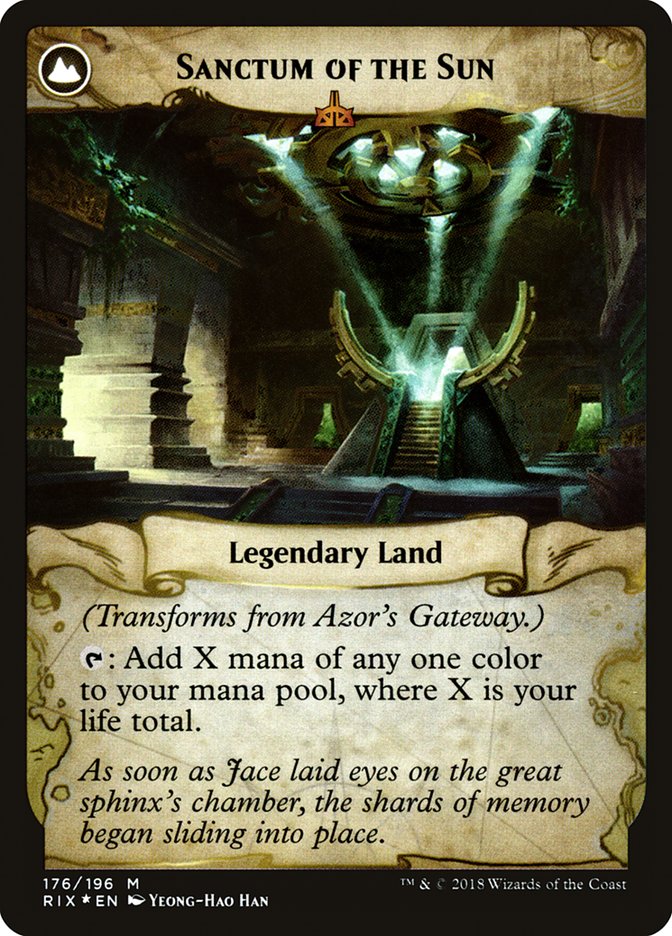 Azor's Gateway // Sanctum of the Sun [Rivals of Ixalan Prerelease Promos] | Gamers Paradise