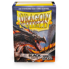 Dragon Shield: Standard 100ct Sleeves - Black (Non-Glare Matte) | Gamers Paradise