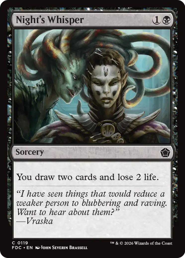 Night's Whisper [Foundations Commander] | Gamers Paradise