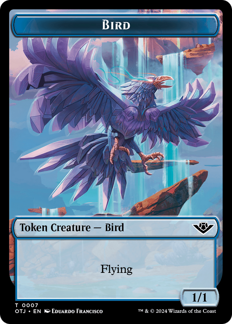 Mercenary // Bird Double-Sided Token [Outlaws of Thunder Junction Tokens] | Gamers Paradise