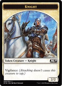 Knight // Goblin Double-Sided Token (Game Night) [Core Set 2019 Tokens] | Gamers Paradise
