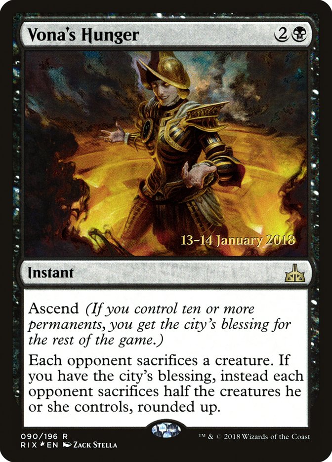 Vona's Hunger [Rivals of Ixalan Prerelease Promos] | Gamers Paradise