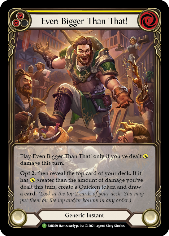 Even Bigger Than That (Yellow) [FAB059] (Promo)  Rainbow Foil | Gamers Paradise