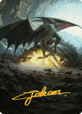Ancient Copper Dragon Art Card (04) (Gold-Stamped Signature) [Commander Legends: Battle for Baldur's Gate Art Series] | Gamers Paradise