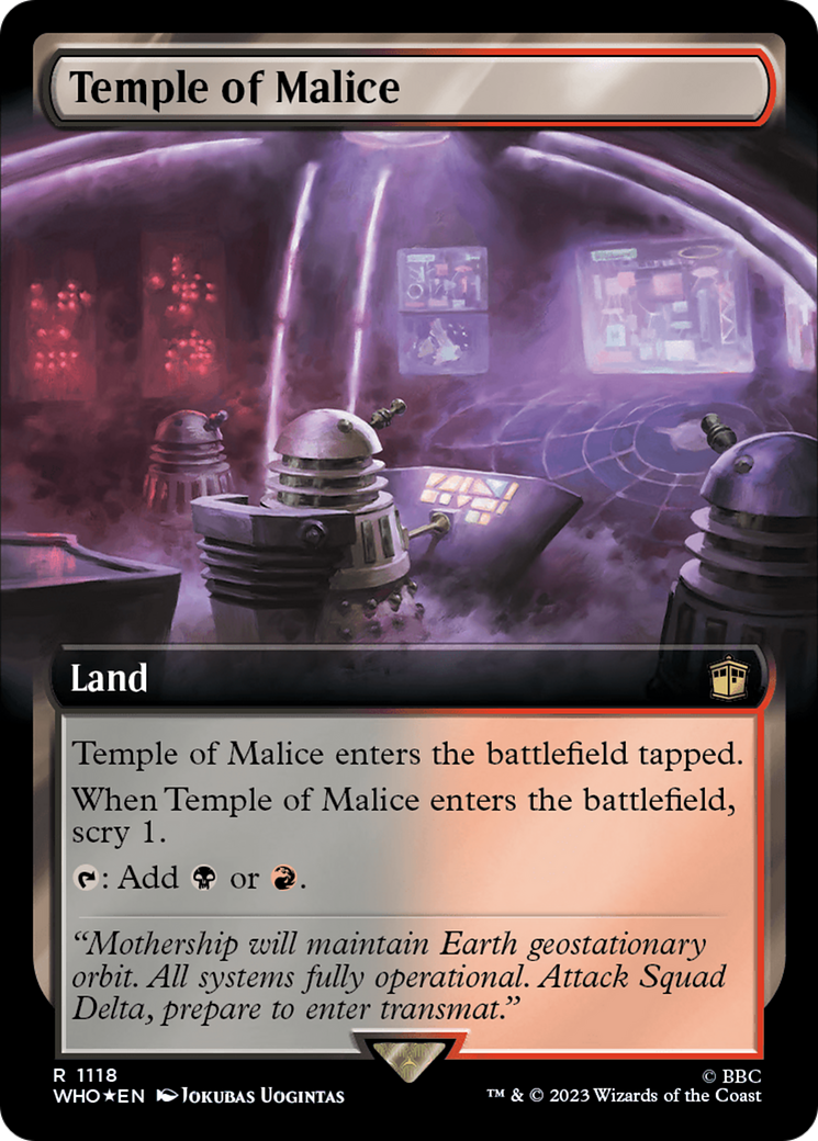 Temple of Malice (Extended Art) (Surge Foil) [Doctor Who] | Gamers Paradise