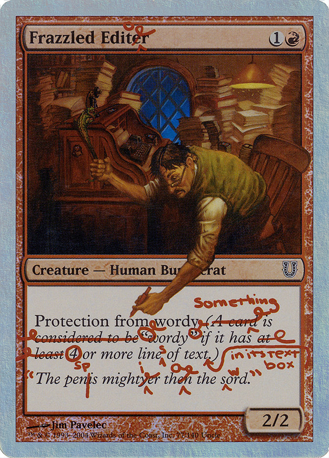 Frazzled Editor (Alternate Foil) [Unhinged] | Gamers Paradise