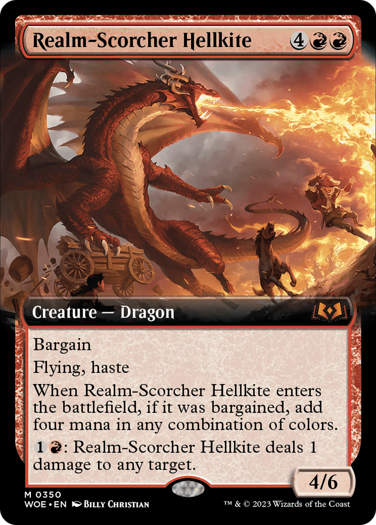 Realm-Scorcher Hellkite (Extended Art) [Wilds of Eldraine] | Gamers Paradise