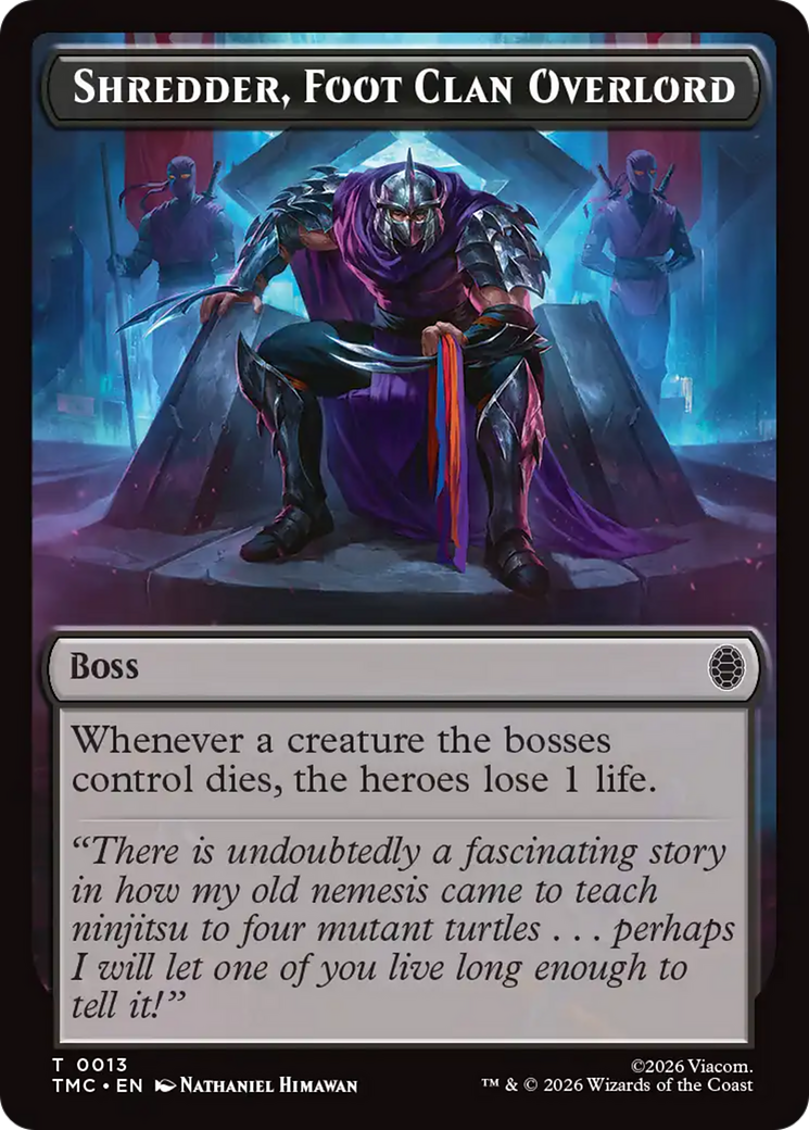 Shredder, Foot Clan Overlord [Teenage Mutant Ninja Turtles Commander Tokens] | Gamers Paradise