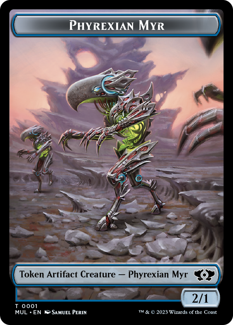 Phyrexian Myr // Knight Double-Sided Token [March of the Machine Tokens] | Gamers Paradise