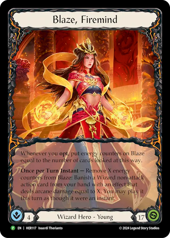 Blaze, Firemind [HER117] (Promo)  Rainbow Foil | Gamers Paradise